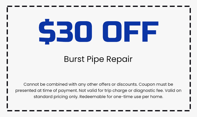 Discounts on Burst Pipe Repair