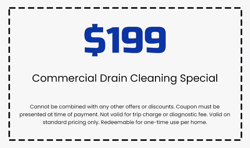 Discounts on Commercial Drain Cleaning Special