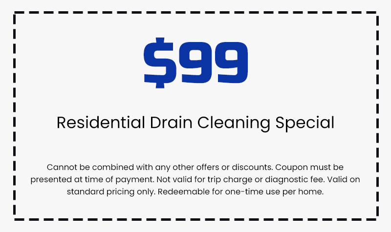 Discounts on Residential Drain Cleaning Special