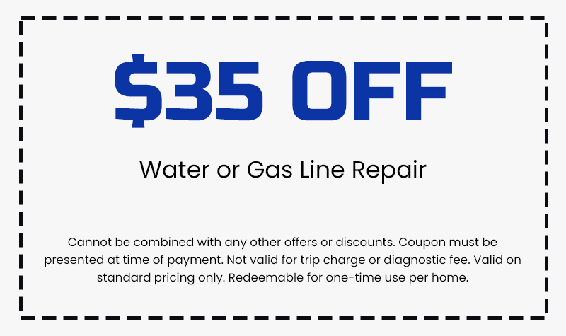 Discounts on Water or Gas Line Repair